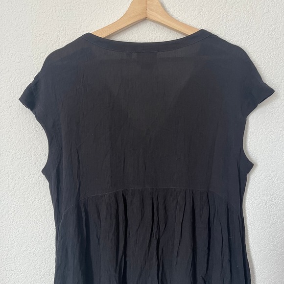 Anthropologie Vanessa Virginia gauze tunic top in black - Picture 10 of 11